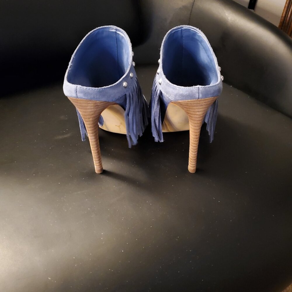 Guess Fringe Heels / Peep toe Mules - Picture 3 of 3